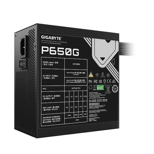 Фото - Блок живлення для ПК Gigabyte ATX 650W (GP-P650G)