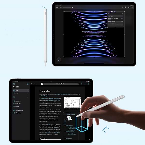 Фото - Уценка - Стилус Baseus Smooth Writing 3 Wireless Charging Stylus Active White (P80080806213-00)