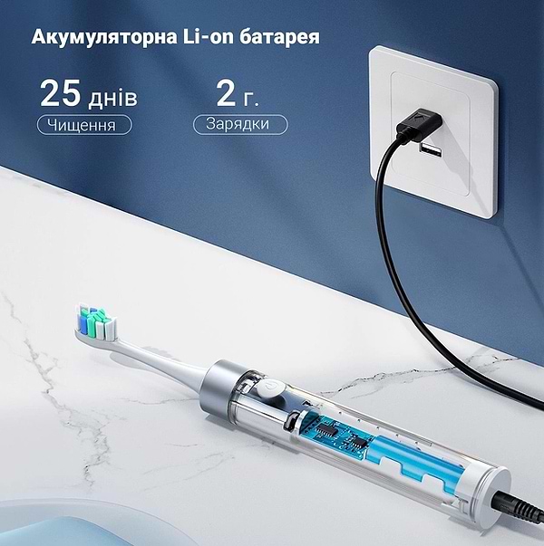 Фото - Зубна щітка електрична Fairywill P80 White