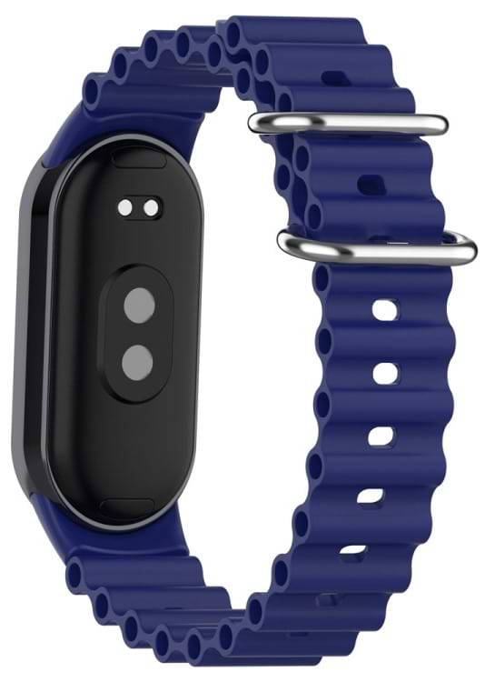 Фото - Ремінець для фітнес-браслету BeCover Wave Style for Xiaomi Mi Smart Band 8 / 9 / 10 Deep Blue (714352)
