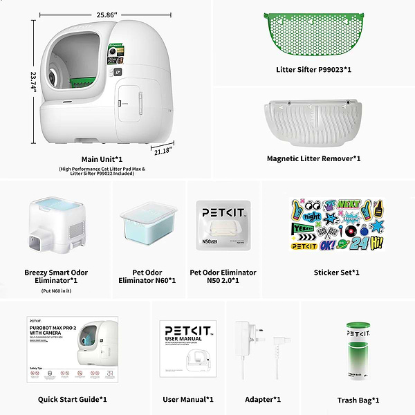 Фото - Смарт-лоток для животных PETKIT Purobot Max Pro 2 (P9904)