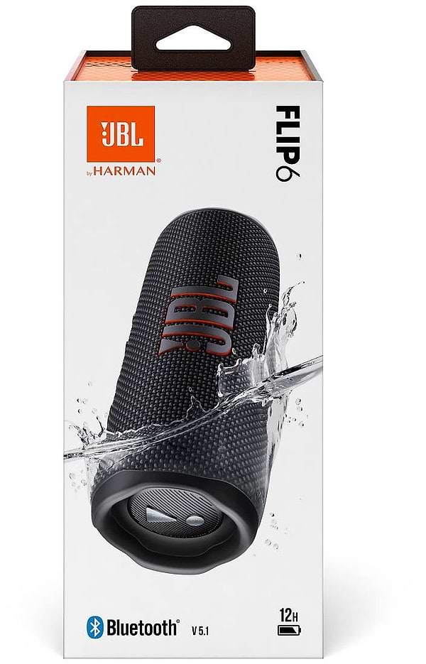 Фото - Портативная акустика JBL Flip 6 Black (JBLFLIP6BLKEU)
