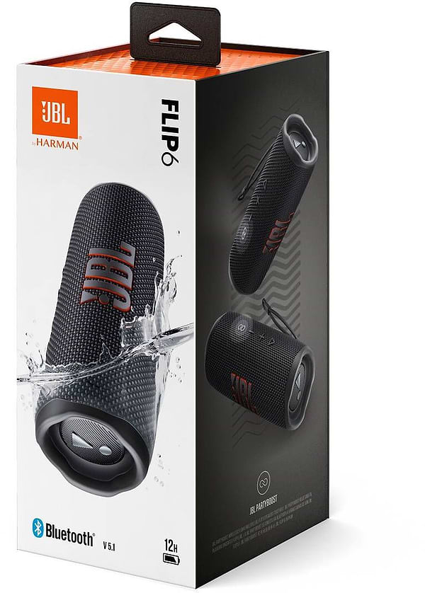 Фото - Портативная акустика JBL Flip 6 Black (JBLFLIP6BLKEU)