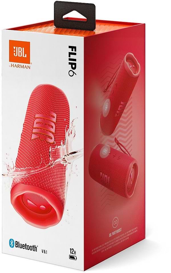 Фото - Портативна акустика JBL Flip 6 Red (JBLFLIP6RED)