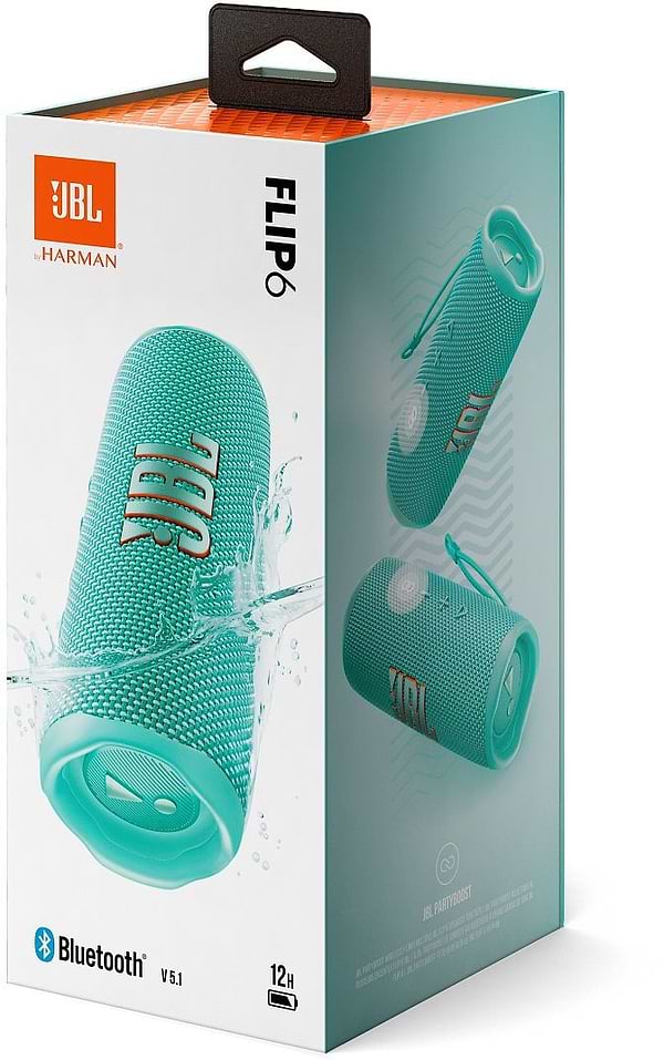 Фото - Портативна акустика JBL Flip 6 Teal (JBLFLIP6TEAL)