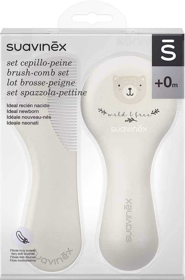 Фото - Набор расчесок для детских волос Suavinex Wild Free бежевый 2 шт. (403064)