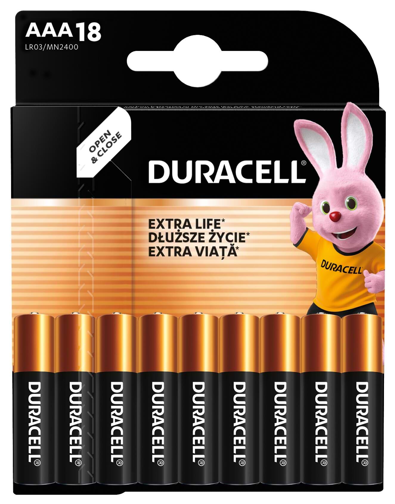 Комплект техники Duracell Элемент питания+ Элемент питания Duracell MN1500 (LR06) 1х18 шт. (5002770) + MN2400 (LR03) 18 шт. (5002779)