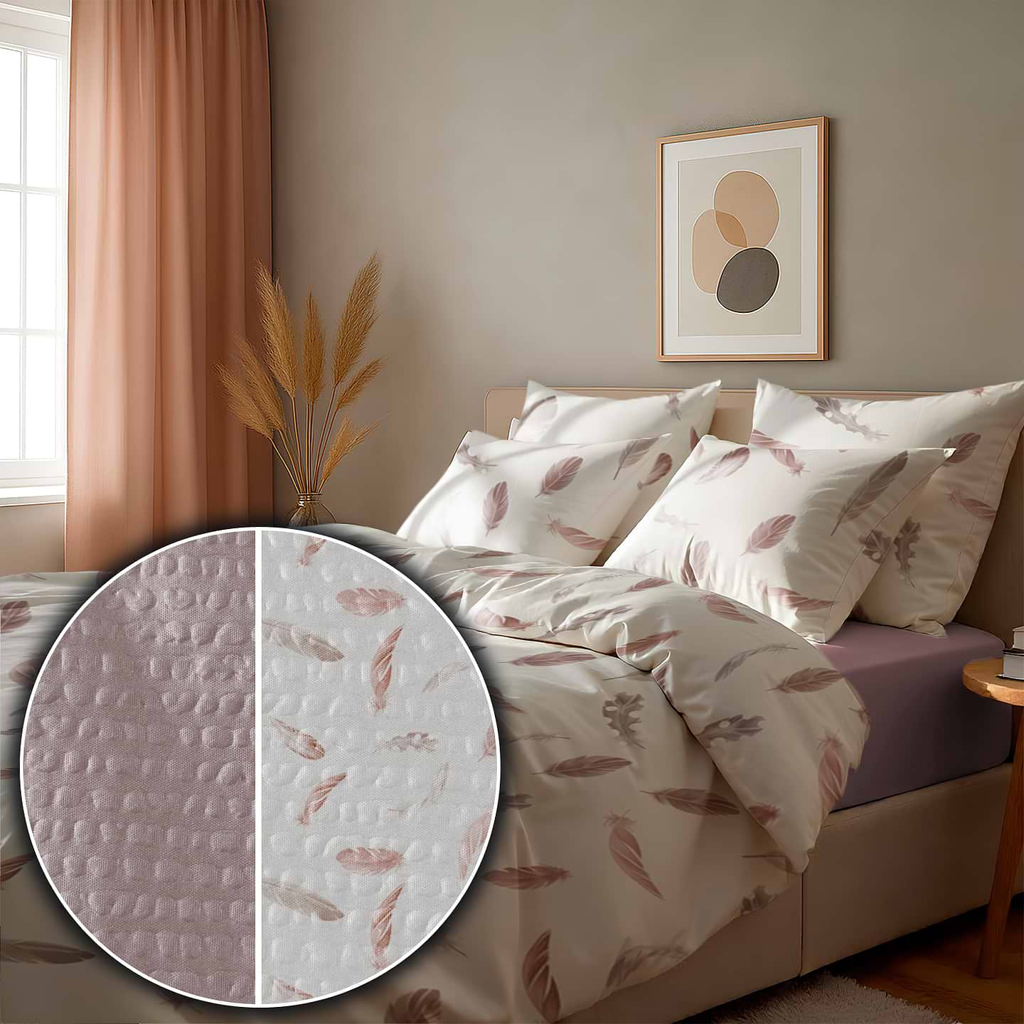 Комплект постільної білизни Zastelli Y10536-6/Pale Mauve жатка 2х145х210 Різнокольоровий (23027)