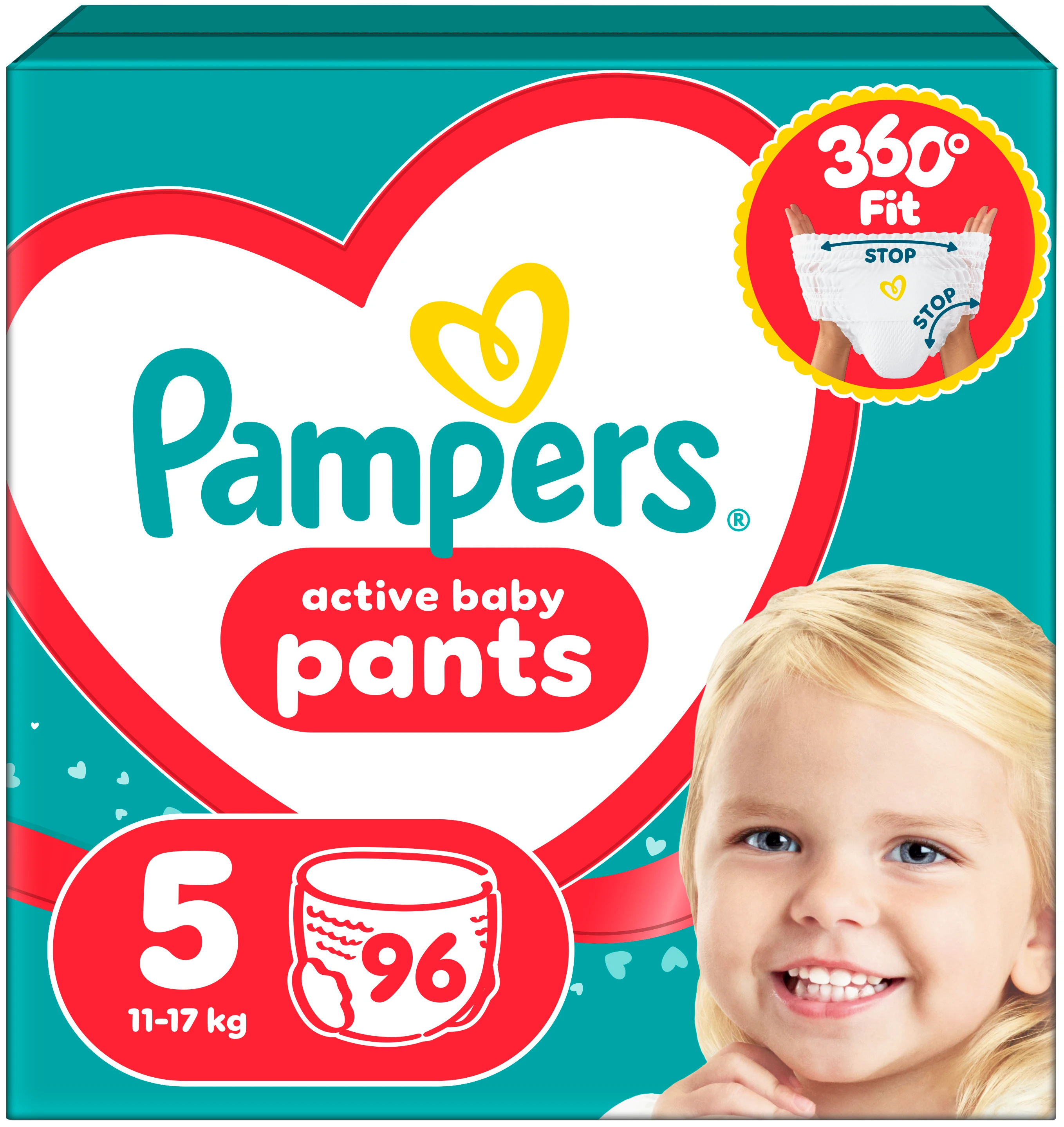Одноразовые подгузники-трусики Pampers Active Baby Размер 5 (11-17 кг), 96 шт. (80751230)
