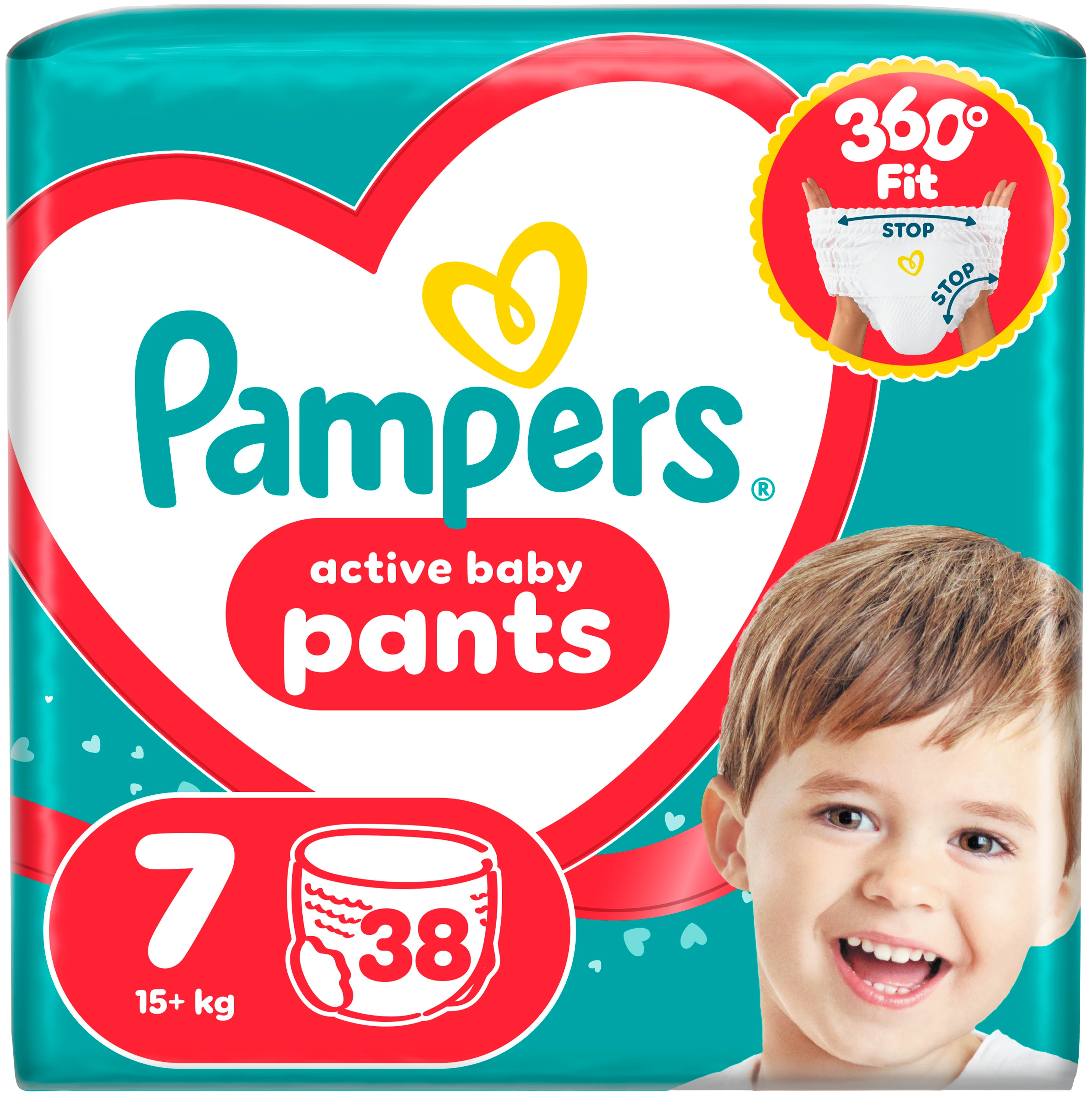 Одноразові підгузки-трусики Pampers Active Baby Pants Розмір 7 (15+ кг) 38 шт. (80815111)