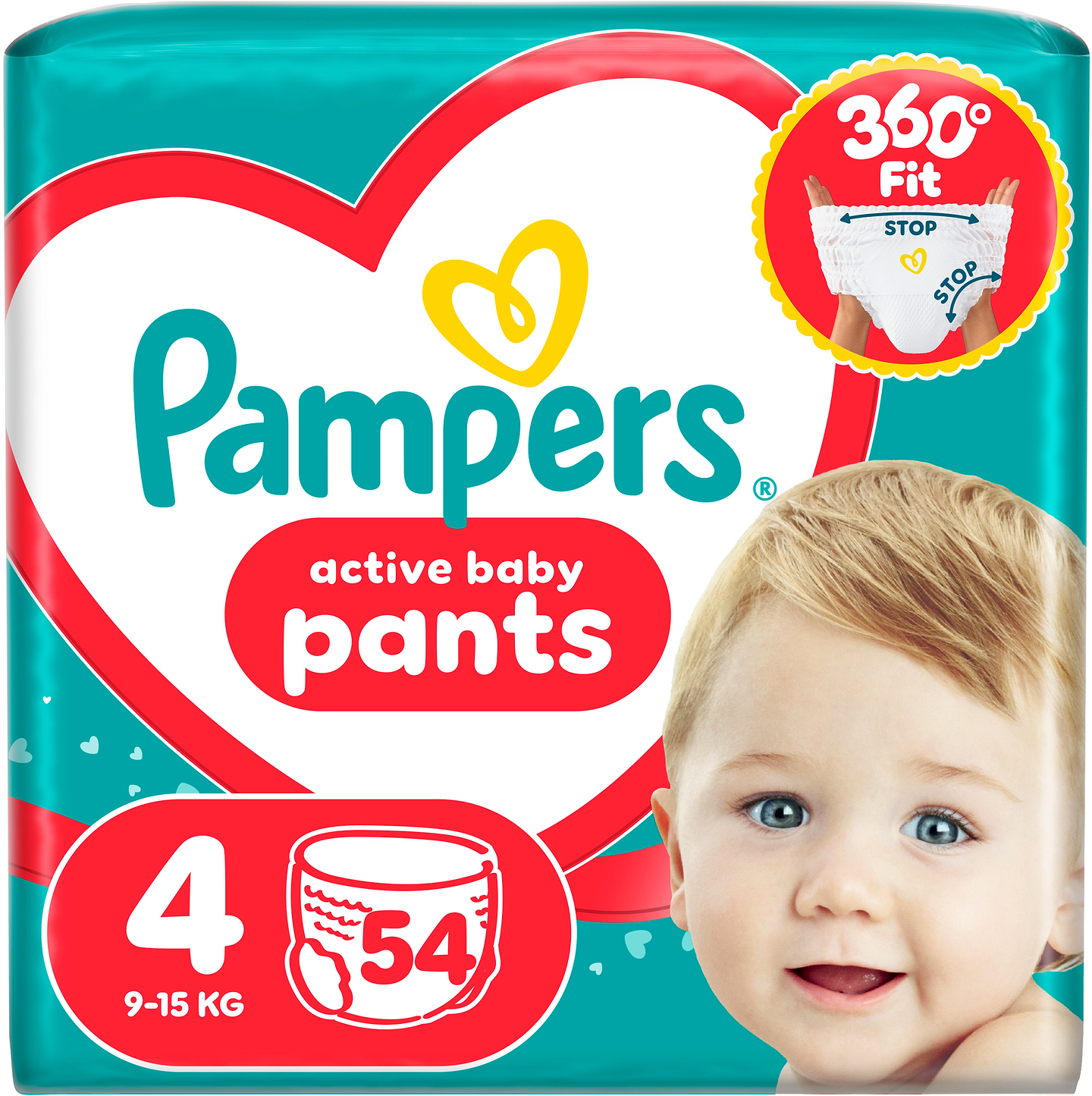 Одноразовые подгузники-трусики Pampers Active Baby Pants Размер 4 (9-15 кг) 54 шт (80894798)