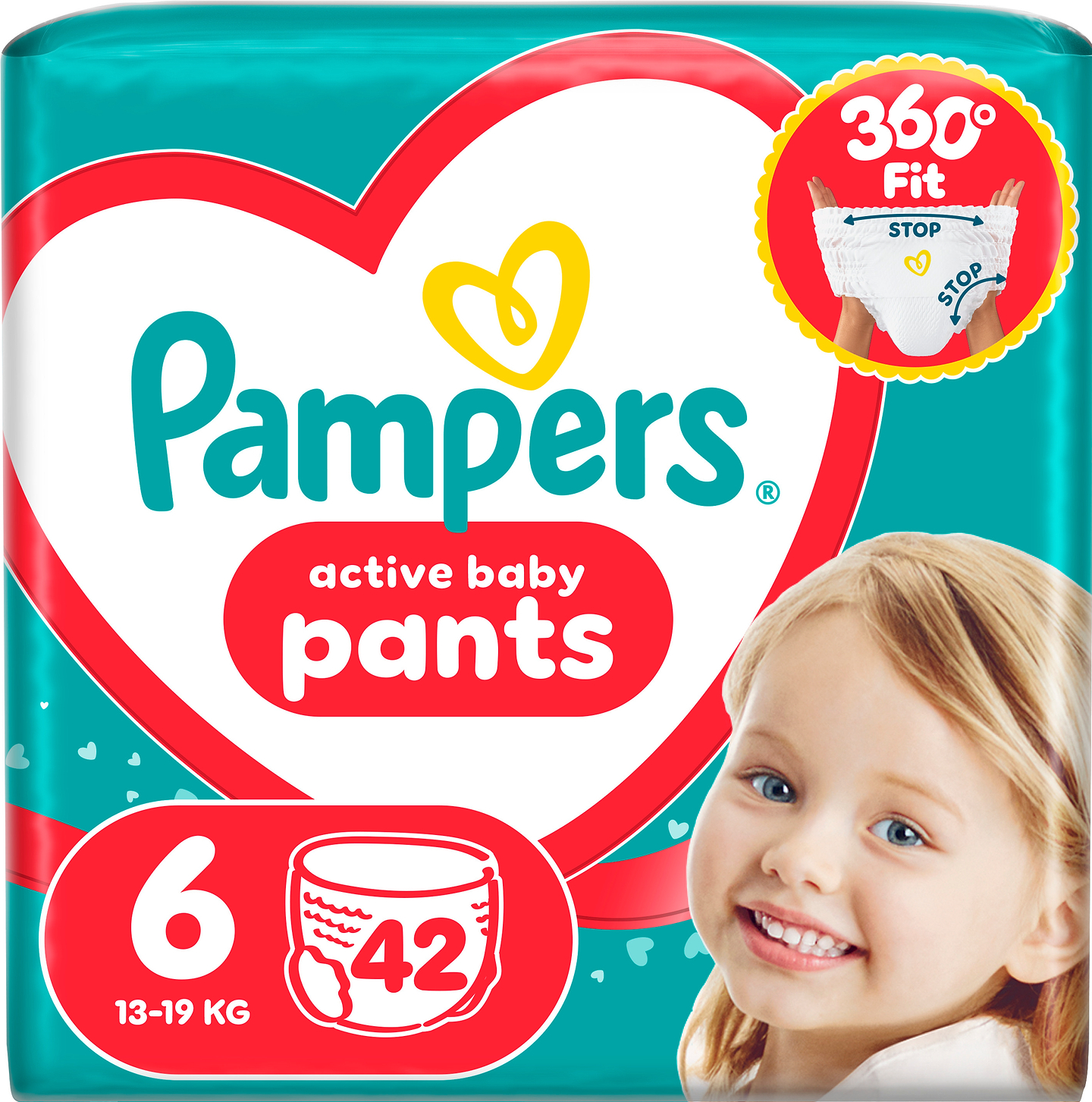 Одноразовые подгузники-трусики Pampers Active Baby Pants Размер 6 (13-19 кг) 44 шт (80894800)