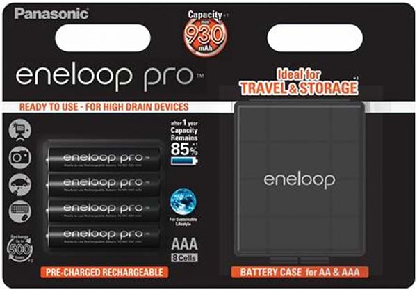 Аккумулятор тип AA Panasonic Eneloop Pro AAA 930 mAh 4BP+Case (BK-4HCDEC4BE)