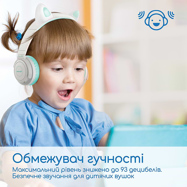 Фото - Навушники накладні бездротові Promate Panda.Bubblegum