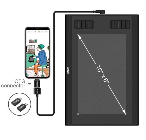 Фото - Графический планшет Parblo A610 Plus V2 Black