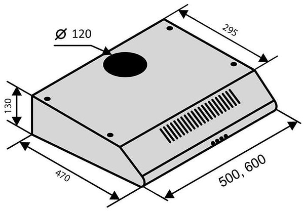 Фото - Уценка - Вытяжка традиционная Ventolux PARMA 50 BR