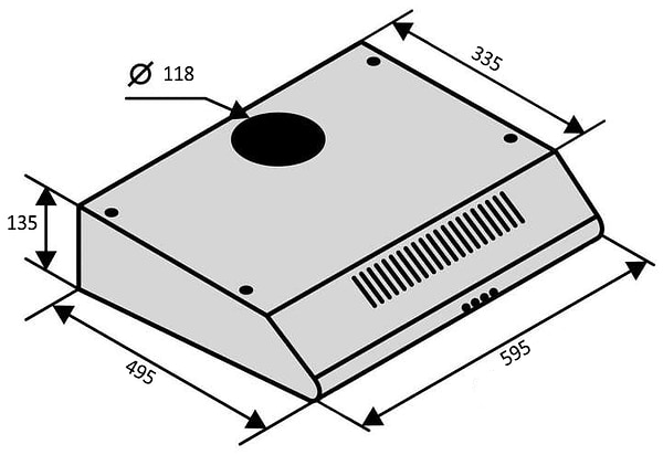 Фото - Вытяжка традиционная Ventolux PARMA 60 BK
