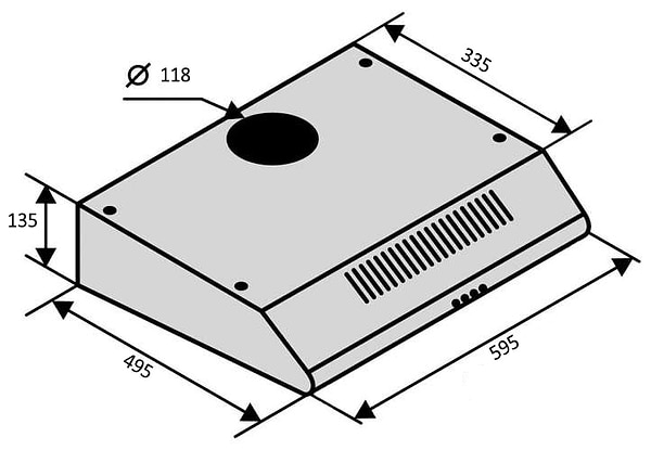 Фото - Вытяжка традиционная Ventolux PARMA 60 WH