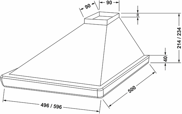 Фото - Витяжка декоративна Jantar PASSAT 420 LED 60 WH