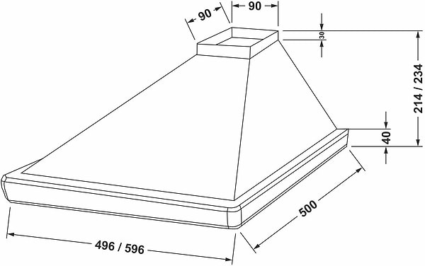 Фото - Витяжка декоративна Jantar PASSAT 420 LED 50 WH