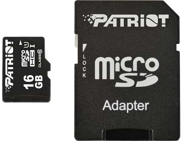 Фото - Карта памяти Patriot LX microSDHC 16GB UHS-I Class 10 + SD-adapter (PSF16GMCSDHC10)