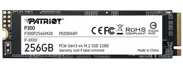Фото - SSD-накопичувач внутрішній Patriot P300 256GB M.2 2280 PCIe NVMe 3.0 x4 TLC (P300P256GM28)