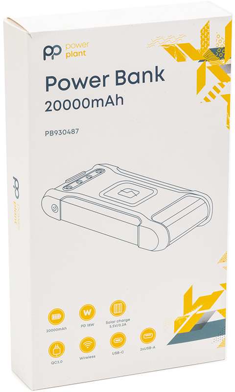 Фото - Батарея мобільна PowerPlant 20000mAh PD 18W USB-C 2xUSB-A QC3.0 (PB930487)