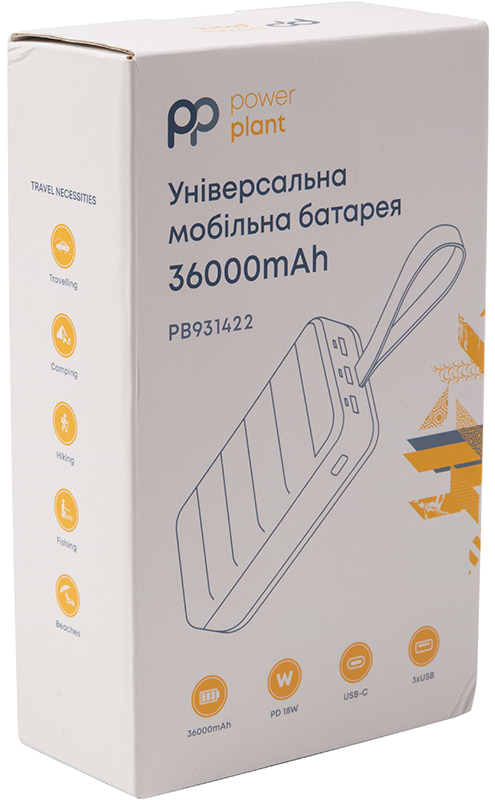 Фото - Батарея мобильная PowerPlant 36000mAh Black (PB931422)