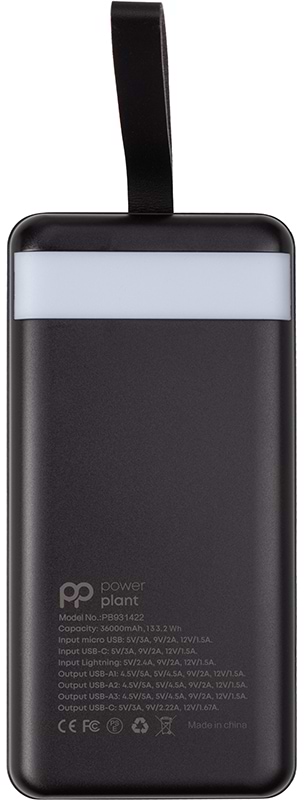 Фото - Батарея мобильная PowerPlant 36000mAh Black (PB931422)
