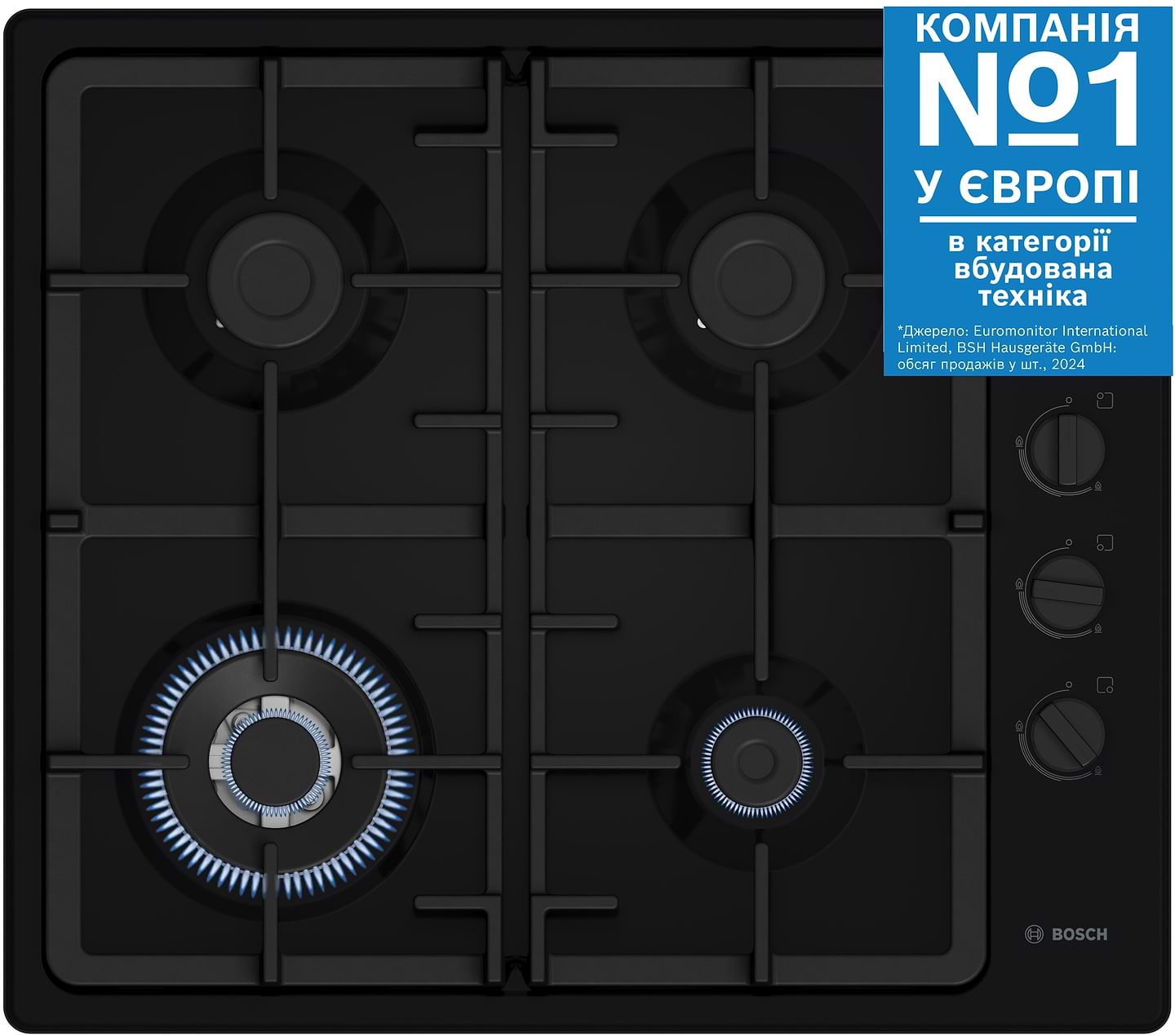 Варочная панель газовая Bosch PBH6C6K90R - Фото 1