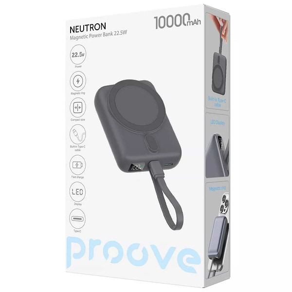 Фото - Батарея мобильная Proove Neutron 22.5W 10000mAh gray (PBNE22022203)
