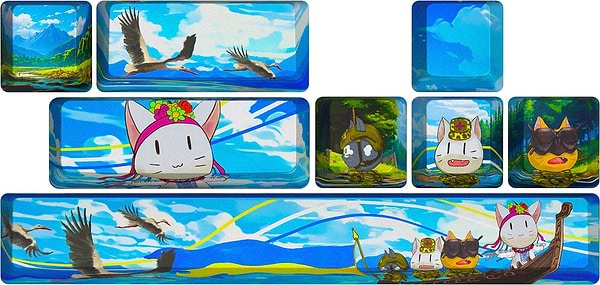 Фото - Додаткові змінні клавіші для клавіатури Hator Authentic Edition PBT keycaps Fighting cats (HTS-705)