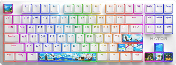Фото - Додаткові змінні клавіші для клавіатури Hator Authentic Edition PBT keycaps Fighting cats (HTS-705)