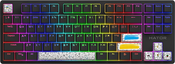 Фото - Дополнительные сменные клавиши для клавиатуры Hator Authentic Edition PBT keycaps White (HTS-700)