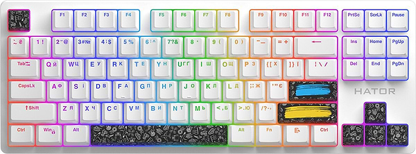 Фото - Дополнительные сменные клавиши для клавиатуры Hator Authentic Edition PBT keycaps Black (HTS-701)
