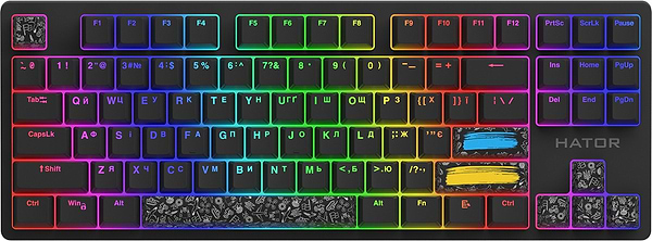 Фото - Дополнительные сменные клавиши для клавиатуры Hator Authentic Edition PBT keycaps Black (HTS-701)