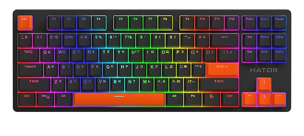 Фото - Додаткові змінні клавіші для клавіатури Hator Orange PBT ESC/SPACE/ENTER/R.SHIFT/ARROWS (HTS-712)