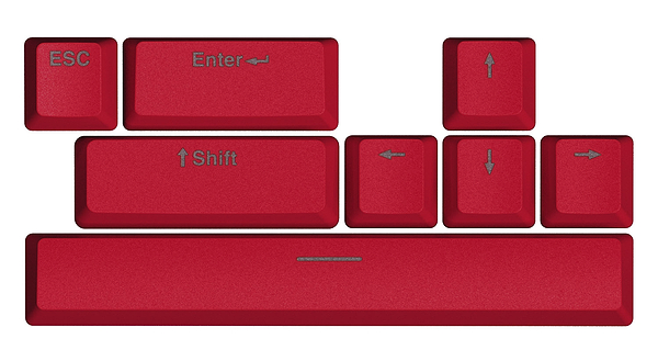 Фото - Уцінка - Додаткові змінні клавіші для клавіатури Hator Racing Red PBT ESC/SPACE/ENTER/R.SHIFT/ARROWS (HTS-713) Фото - Уцінка - Додаткові змінні клавіші для клавіатури Hator Racing Red PBT ESC/SPACE/ENTER/R.SHIFT/ARROWS (HTS-713)