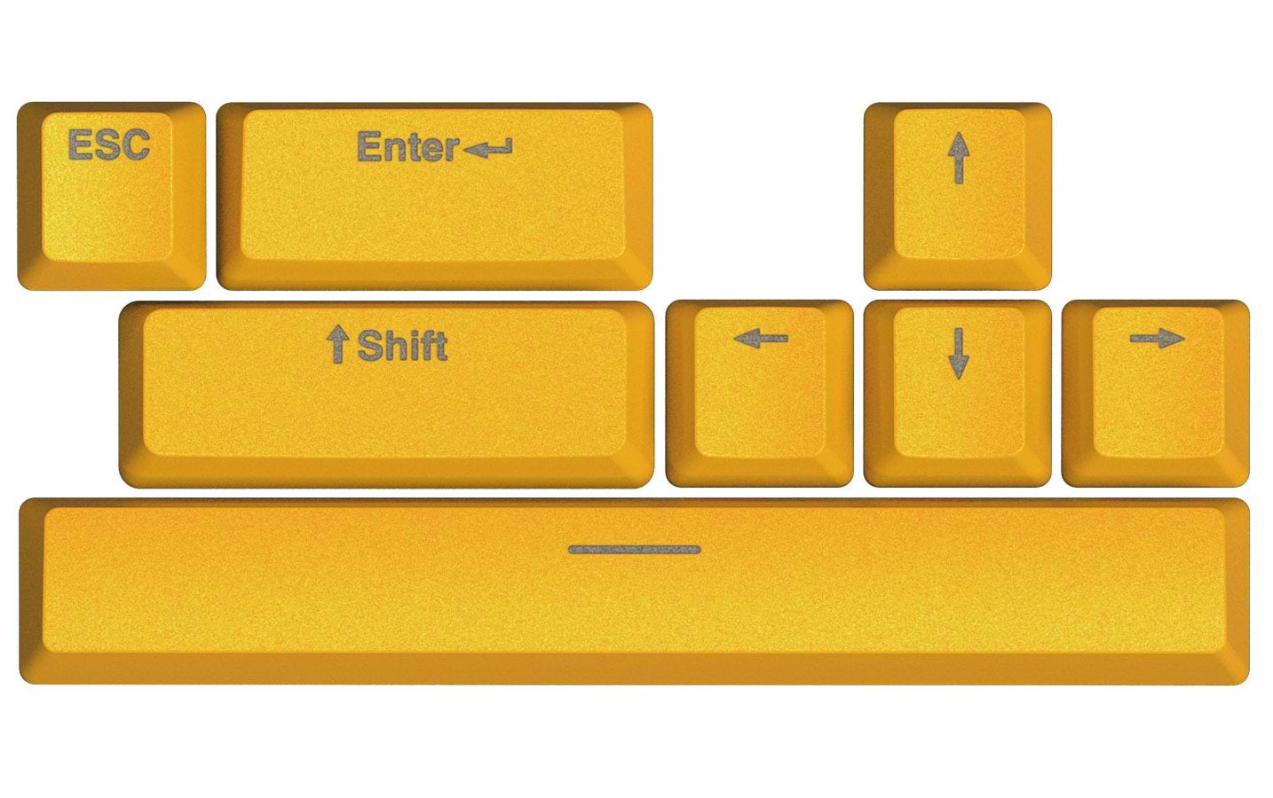 Додаткові змінні клавіші для клавіатури Hator Sunny Yellow PBT ESC/SPACE/ENTER/R.SHIFT/ARROWS (HTS-715) - Фото 1