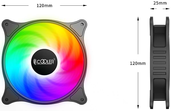 Фото - Корпусный вентилятор PCCooler FX 120 ARGB BK