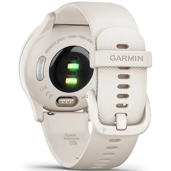 Фото - Смарт-годинник Garmin vivomove Sport, Ivory, Silicone (010-02566-01)