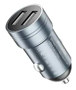 Фото - Автомобільний зарядний пристрій Proda Azeada Mintone PD-C38 2 USB, 2.4A 
Black ( PD-C38-BK)