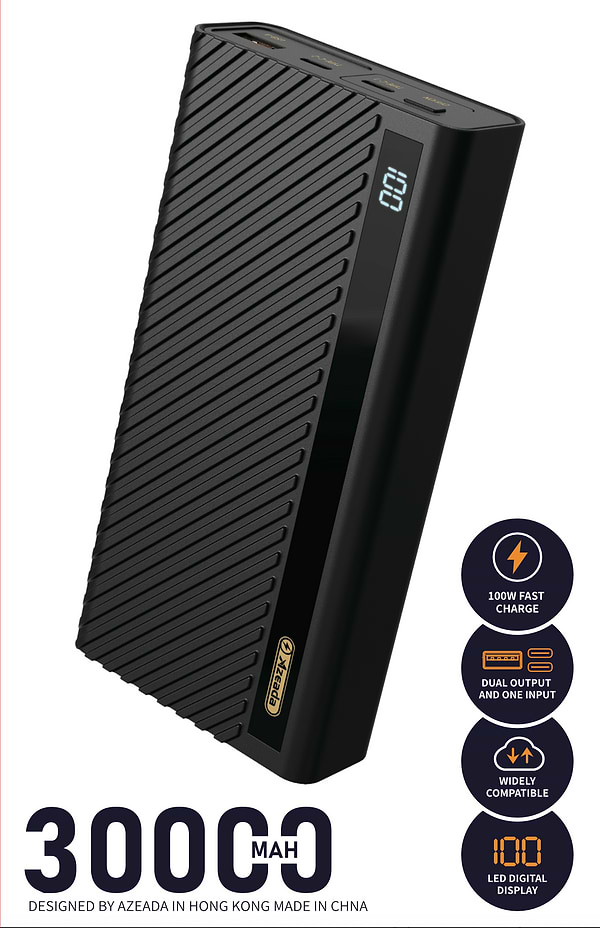 Фото - Батарея мобильная Proda 30000 mAh 100Вт Black (PD-P106-BK)