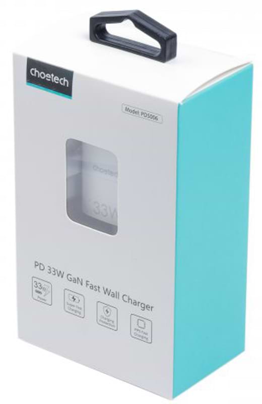 Фото - Мережевий зарядний пристрій Choetech GaN USB-A/USB-C 33W QC3.0/PD/PPS (PD5006-EU-WH)