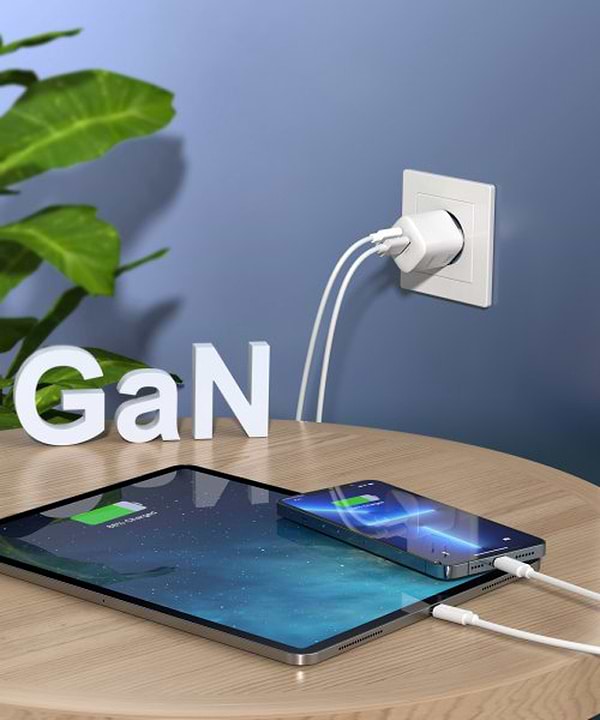 Фото - Мережевий зарядний пристрій Choetech GaN USB-A/USB-C 33W QC3.0/PD/PPS (PD5006-EU-WH)