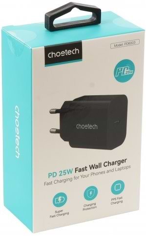 Фото - Сетевое зарядное устройство Choetech PD6003-EU-BK