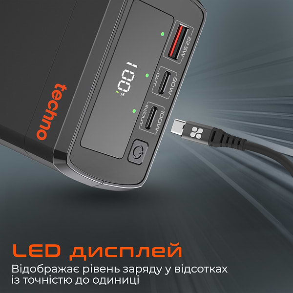 Фото - Батарея мобільна techno 38000mAh PDC130