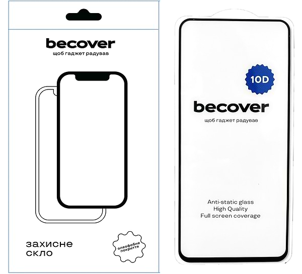 Фото - Захисне скло для смартфону BeCover for Xiaomi Redmi 13 / 13x 10D Black (711516)