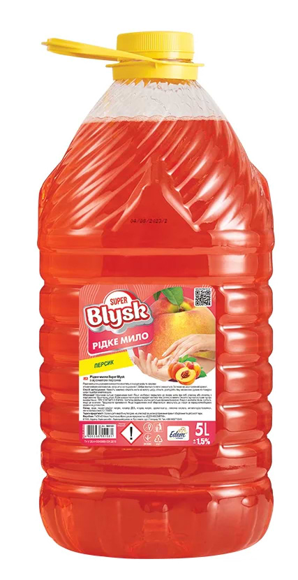 Рідке мило для рук Super Blysk Персик 5 л (SB51981) - Фото 1