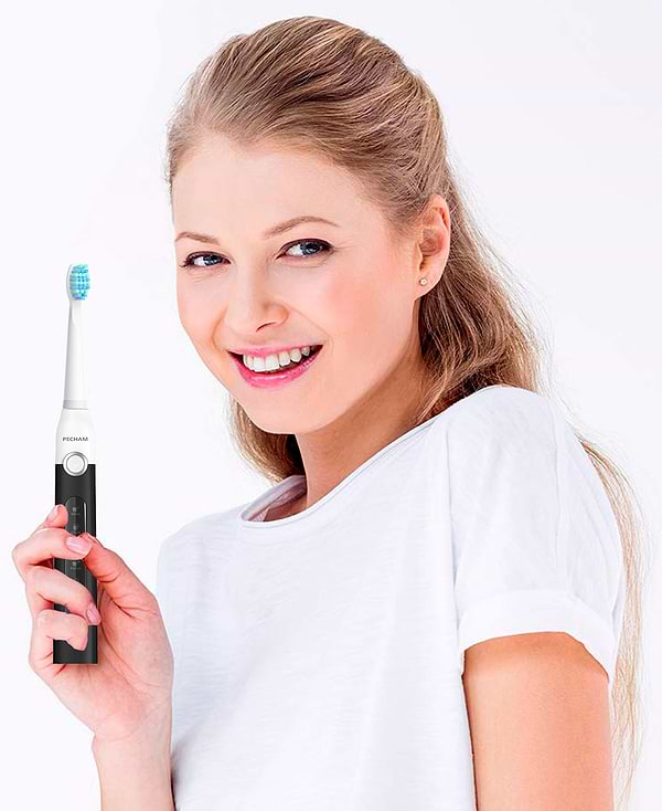 Фото - Зубная щетка электрическая Pecham Black-White Travel (0290119080608)